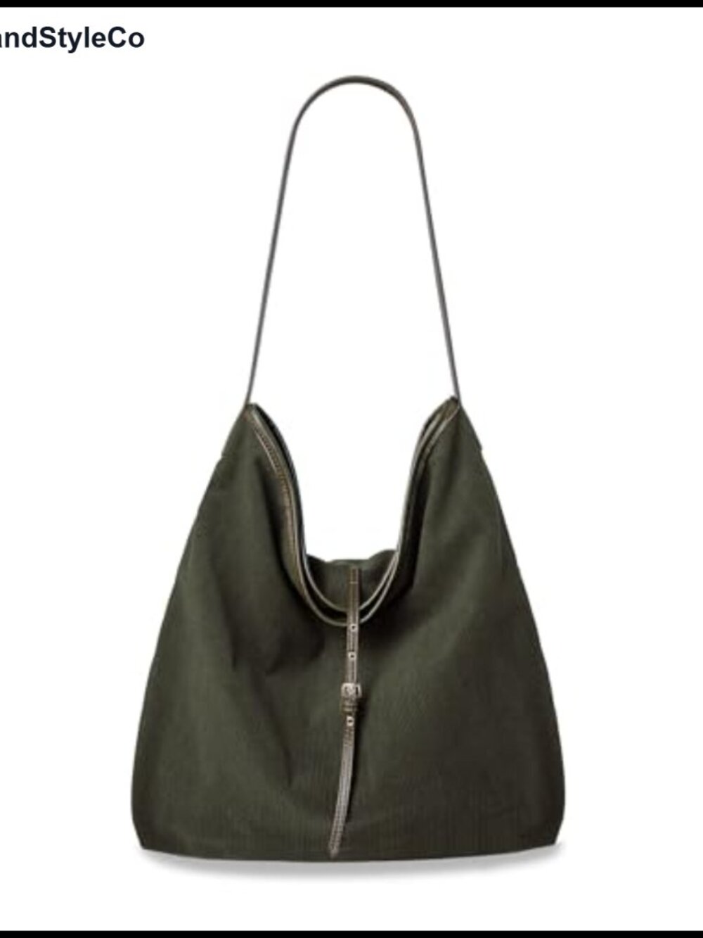 Women Corduroy Hobo Bag Slouchy Tote Shoulder Purse Magnetic Closure